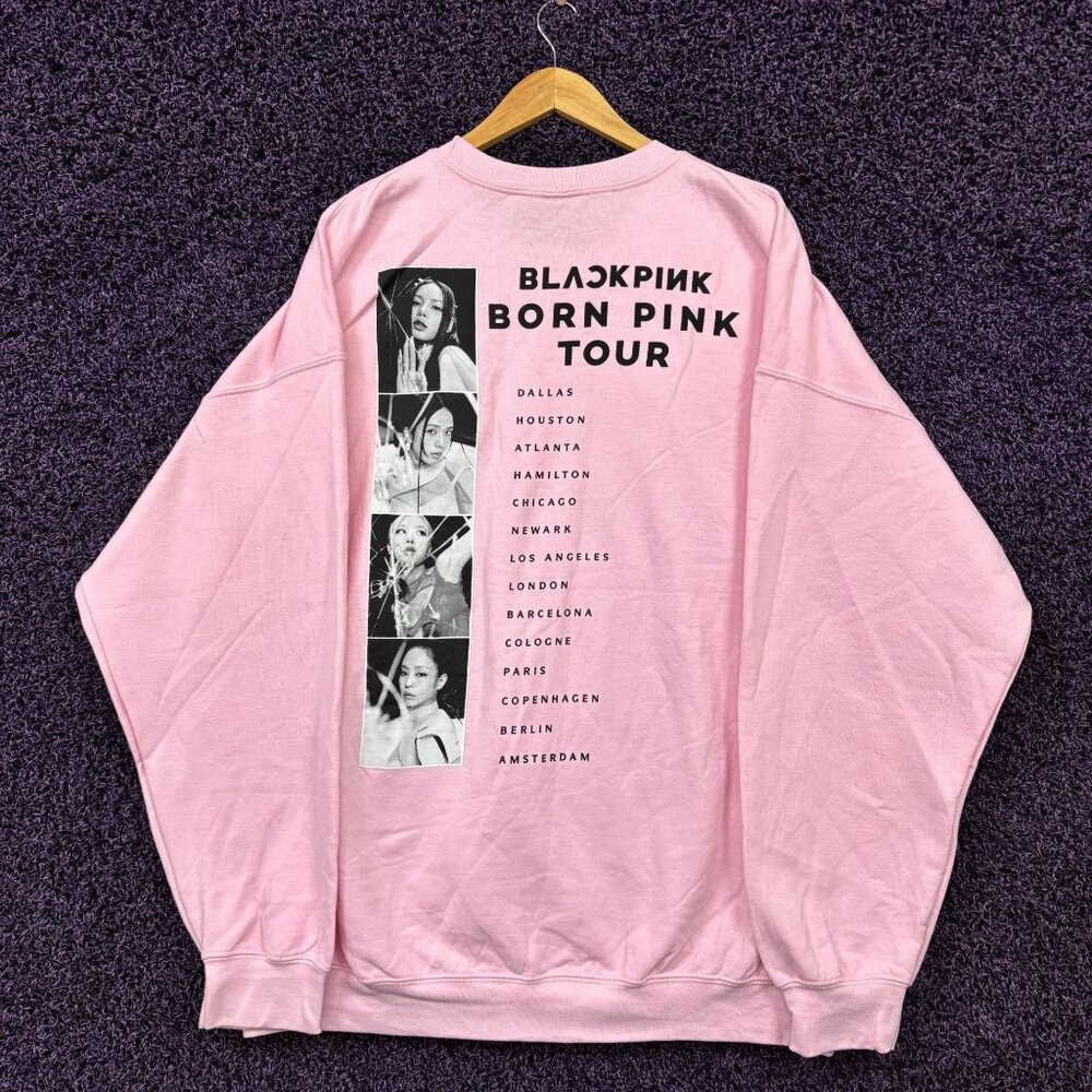 BlackPink Born Pink Tour K-Pop Girl Band Crewneck Sweater 2X
